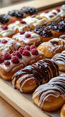 Charming Bakery Display of Glazed Pastries