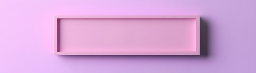 Fototapeta premium A Pink Frame on a Light Purple Wall