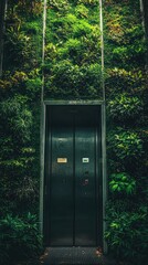 Lush Elevator Surrounded by Greenery in Urban Setting