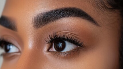 Fototapeta premium A close-up shot of a woman's eyes and eyebrows.