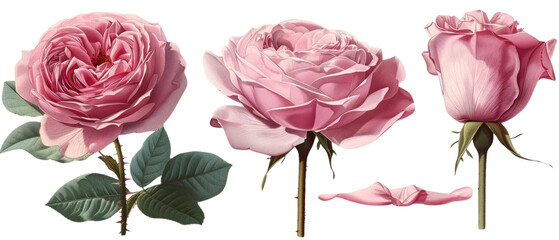 Elegant Pink Roses: A Romantic Floral Collection