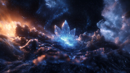 Obraz premium Blue crystal formation