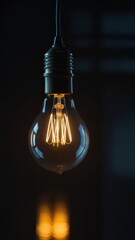 A light bulb slowly dimming and fading into darkness