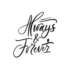 always and forever lettering