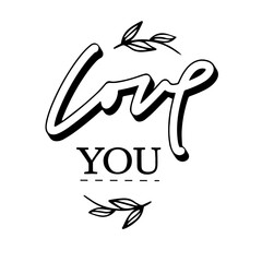 love you lettering