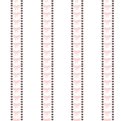 Valentine's Day seamless pattern, background texture, pattern with bows