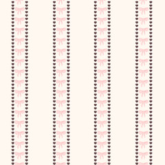 Valentine's Day seamless pattern, background texture, pattern with bows