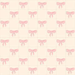 Valentine's Day seamless pattern, background texture, pattern with bows