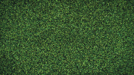 Fototapeta premium Lush green artificial grass covering a flat surface in bright daylight during summer