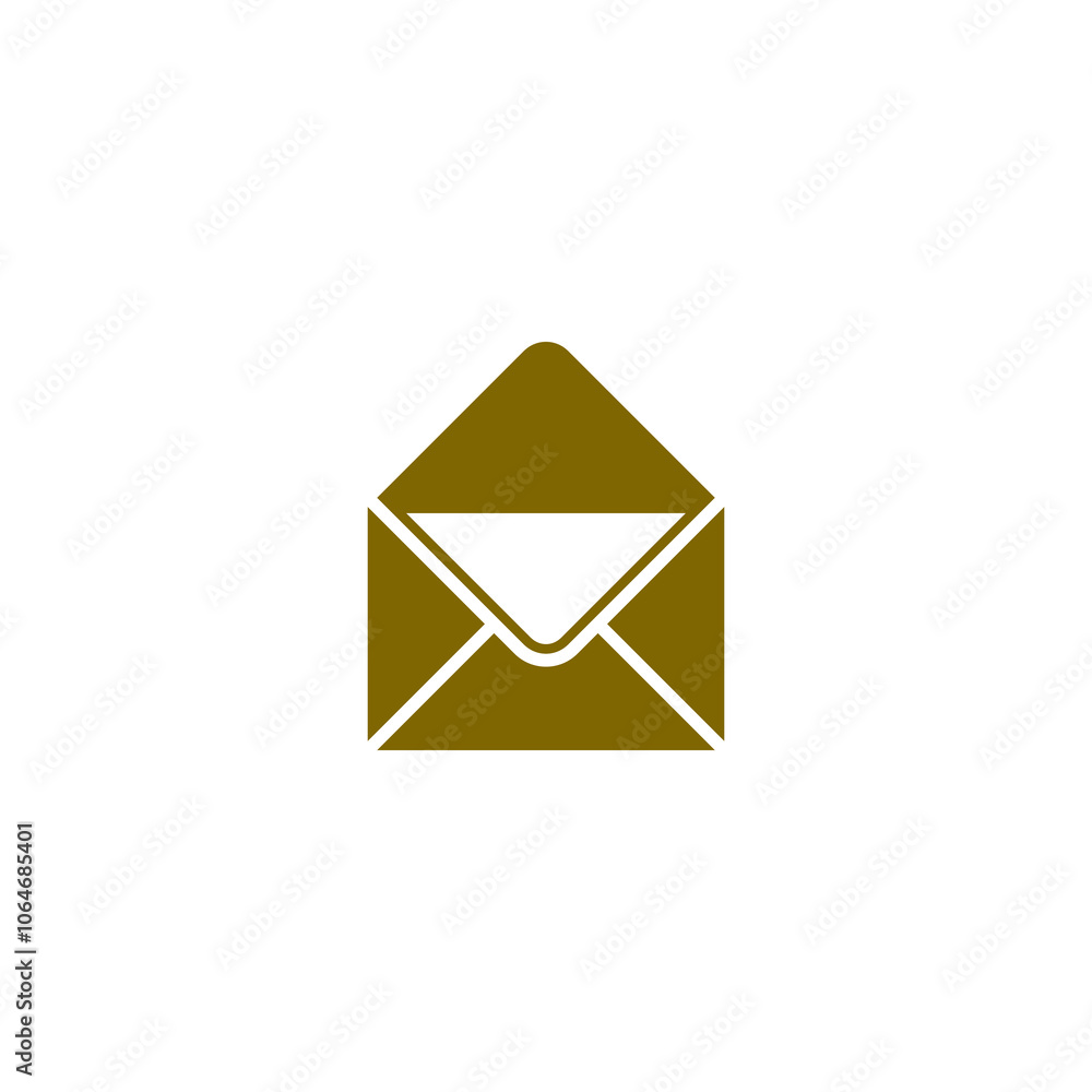 Poster mail design icon isolated on transparent background