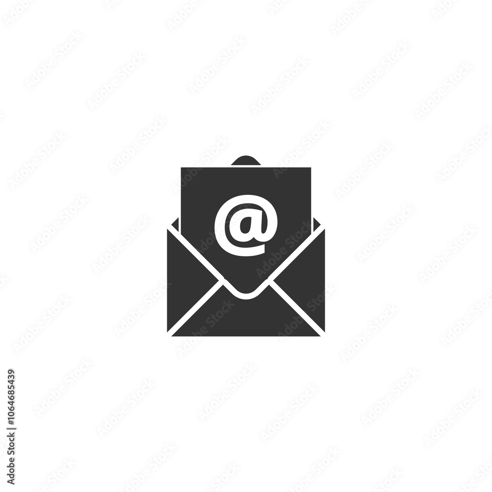 Poster mail design icon isolated on transparent background