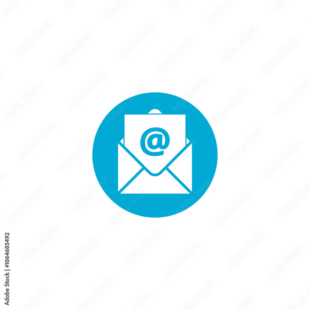 Poster mail design icon isolated on transparent background