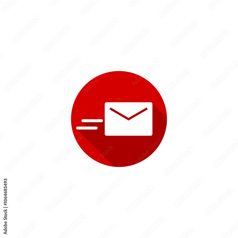 Poster mail design icon isolated on transparent background