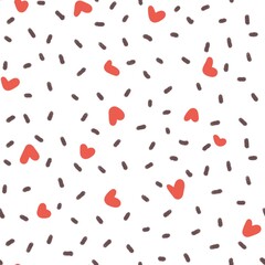 Valentine's Day seamless pattern, background texture, heart pattern, graphic