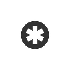 Emergency circle icon isolated on transparent background