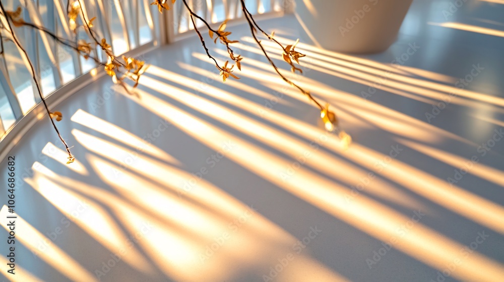 Poster light patterns and shadows on a surface