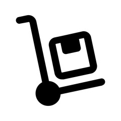 trolley glyph icon