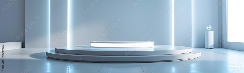 Aufkleber podium background 3d light tech stage future platform game abstract. podium 3d background technology