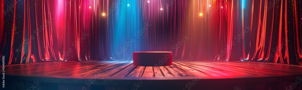 Poster podium background 3d light tech stage future platform game abstract. podium 3d background technology