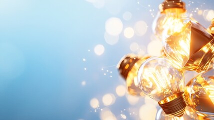Twinkling Light Bulbs for Creative Finance Concepts