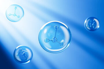 Medical and science concept molecules and cells,3d rendering