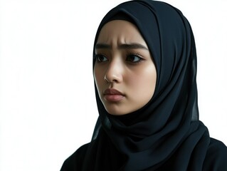 Naklejka premium Contemplative Muslim Woman