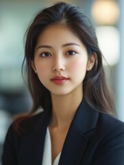 Naklejka premium Professional Portrait of a Woman in a Business Environment