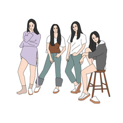 Obraz premium group of people