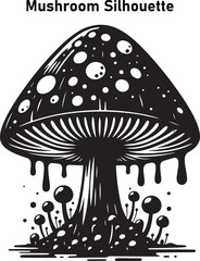 Mushroom silhouette vector illustration design. Eps vector