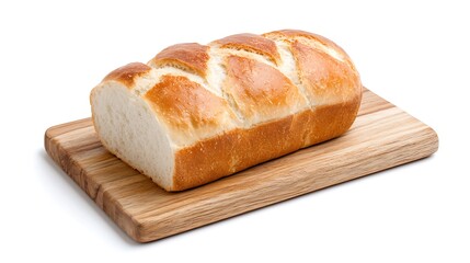Freshly baked loaf of bread sits on wooden cutting board ready for delicious meals