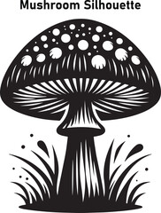 Mushroom silhouette vector illustration design. Eps vector