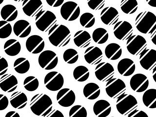 White background with black striped circle pattern. Abstract circle with lines.