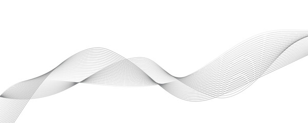 Abstract wave element for design. Digital frequency track equalizer. Stylized line art background. Vector illustration. Wave with lines created using blend tool. Curved wavy line, smooth stripe.
