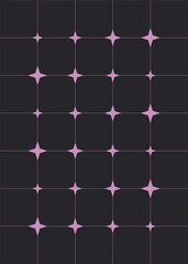 Naklejka premium Abstract outer space with stars. Creative poster in flat style.