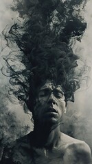 Abstract Smoke and Figure: A Surreal Exploration of the Mind