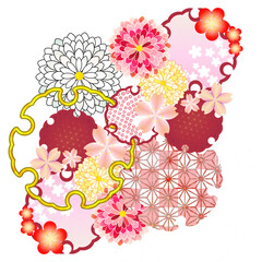 和柄の背景素材