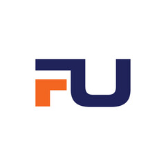 Initial FU Simple Icon Modern Business Creative Design Logo
