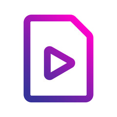 video file gradient icon