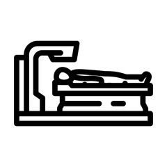 radiation therapy cancer treatment line icon vector. radiation therapy cancer treatment sign. isolated contour symbol black illustration