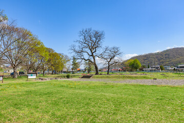 Shinano Kokubun-ji Buddhist temple Site, National Historic Site, Ueda City, Nagano Prefecture, Japan.