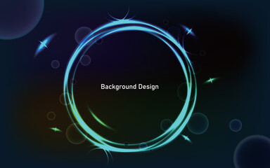 Blue tech abstract glowing halo