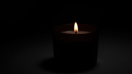 Sophisticated black candle holder with a smooth finish, creating a cozy, minimalist ambiance