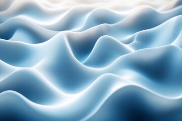 Obraz premium Wavy lines that flow smoothly into each other in shades of blue and gray with space for text in the center.