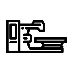 radiation machine cancer treatment line icon vector. radiation machine cancer treatment sign. isolated contour symbol black illustration