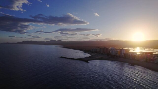 DRONE SUNSET SPAIN COSTA BRAVA