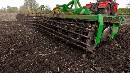 Versatile cultivator with disk, cultivate, harrow tools for secondary tillage