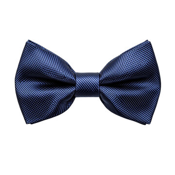 Classic blue bowtie with precise folds, elegantly showcased against a clean background, perfect for formal occasions and stylish attire.