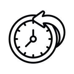 Clock with an arrow, symbolizing time sensitive tasks