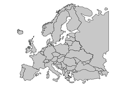 recommend clip art: Map of Europe for website layouts,background,education, precise,customizable,Travel worldwide,map silhouette backdrop,earth geography, political,reports.Vector illustration map.