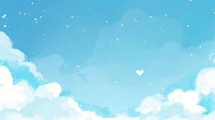 "Enchanting Romantic Blue Sky and White Clouds: A Dreamy Escape"